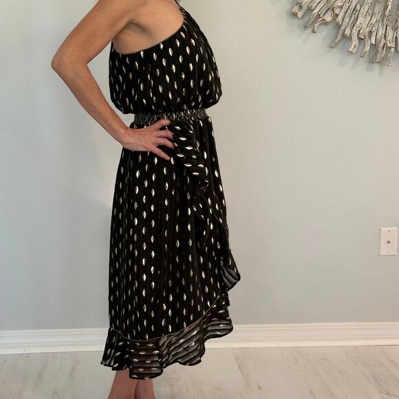 House of Harlow 1960 x Revolve — Gold Foil Halter Midi Dress (Size S) NWT - Picture 2 of 7